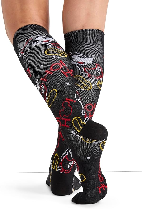 Cherokee Women's 10-15mmHg Compression Socks – Fun Print Knee Highs with Light Support, Soft Feel - PRINTSUPPORT