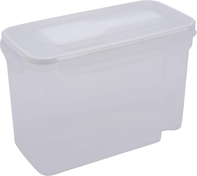 Kitchen Details 2 Pack Cereal Container with Scooper | Medium | Airtight | Food Tin | Keeps Fresh | Kitchen & Pantry Storage Organizers | Clear