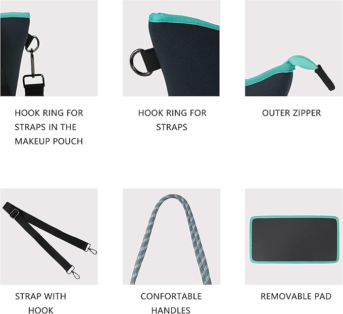 QOGiR Neoprene Multipurpose Beach Bag Tote with Inner Zipper Pocket … … … …