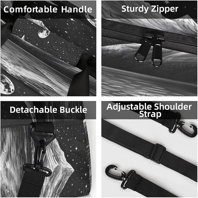 Travel Duffle Bag for travel duffle bag sports Girls Boys Kids Mountain Peak Moon Lscape Lightweight Overnight Sleepover Weekender Bags Small Dance Gym Sport Bag Teens Carry-On Size Workout Bag