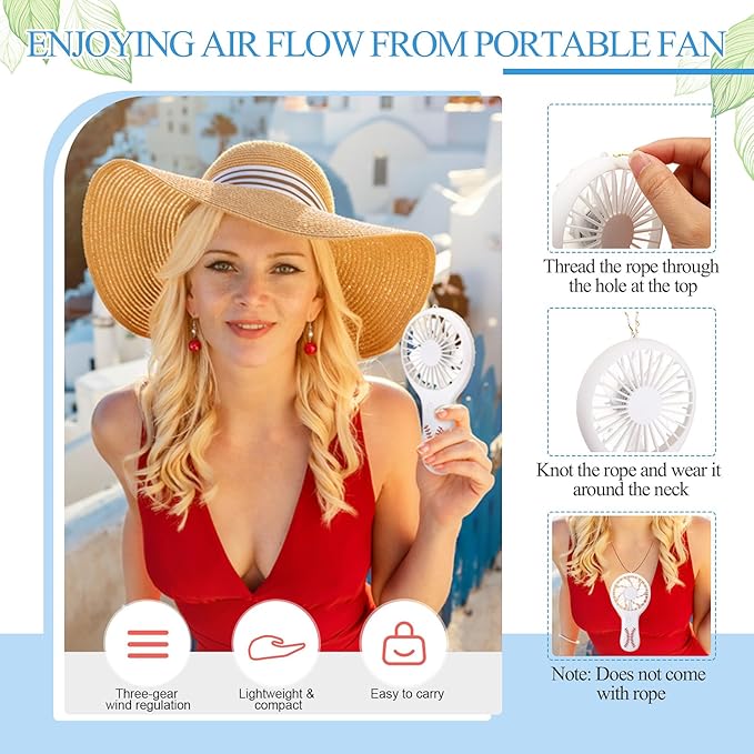 Woanger 24 Pcs Baseball Cooling Towels and Fans Sets Mini Handheld Fans Bulk 3 Speeds USB Lash Towel for Sporting Baseball Gifts for Team Games Party Favor