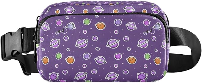 Kawaii Universe Planet Fanny Pack for Women Men Water Resistant Fashion Waist Packs with Adjustable Strap Belt Bag for Travel Workout Jogging Hiking 21219248