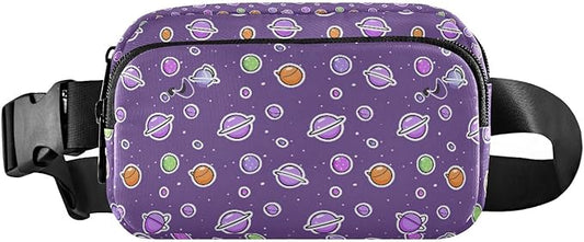Kawaii Universe Planet Fanny Pack for Women Men Water Resistant Fashion Waist Packs with Adjustable Strap Belt Bag for Travel Workout Jogging Hiking 21219248