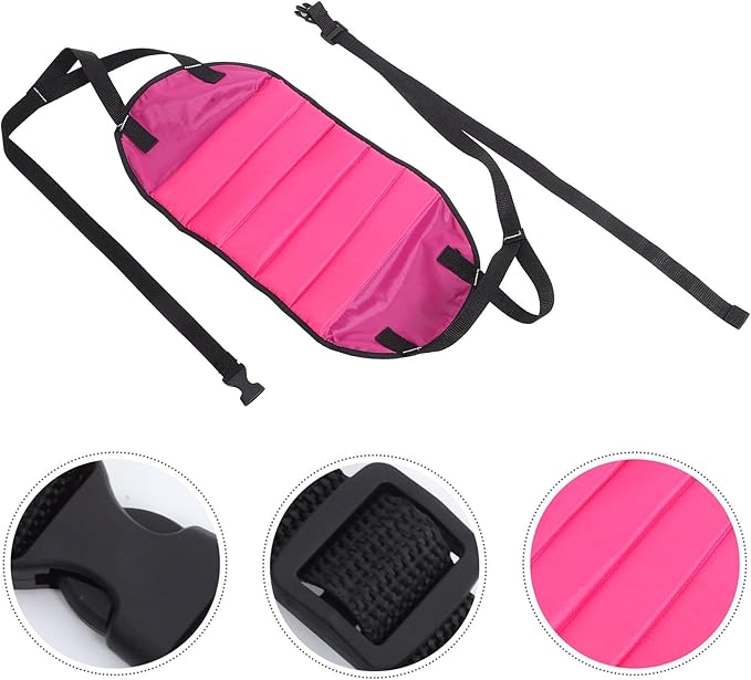 PRETYZOOM Portable Airplane Foot Hammock Footrest for Travel Flights, Adjustable Hanging Footrest with Soft Velvet Fabric, Comfortable Leg Support for Office and Airplane Use
