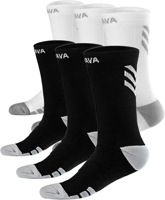 DOVAVA Dri-tech Compression Crew Socks (4/6 Pairs), Comfort Boost Circulation