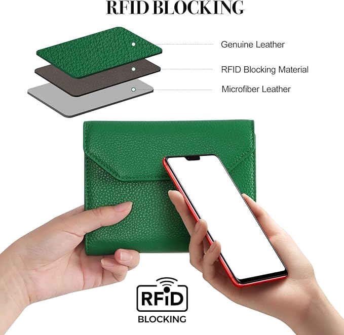 Leather Passport Holder for Travel,Rfid Passport Holder Protect Your Card Security,Passport Book Holder for Women,Travel Wallet with Cards & Pen Slots,Boarding Pass,Zipper Cash Pocket(Green)