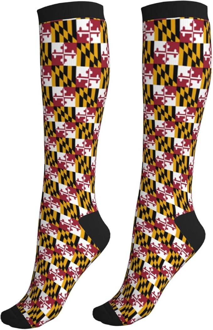 Compression Socks Knee High Circulation Support Socks For Women Men Athletic Running Work Hiking Cycling Travel