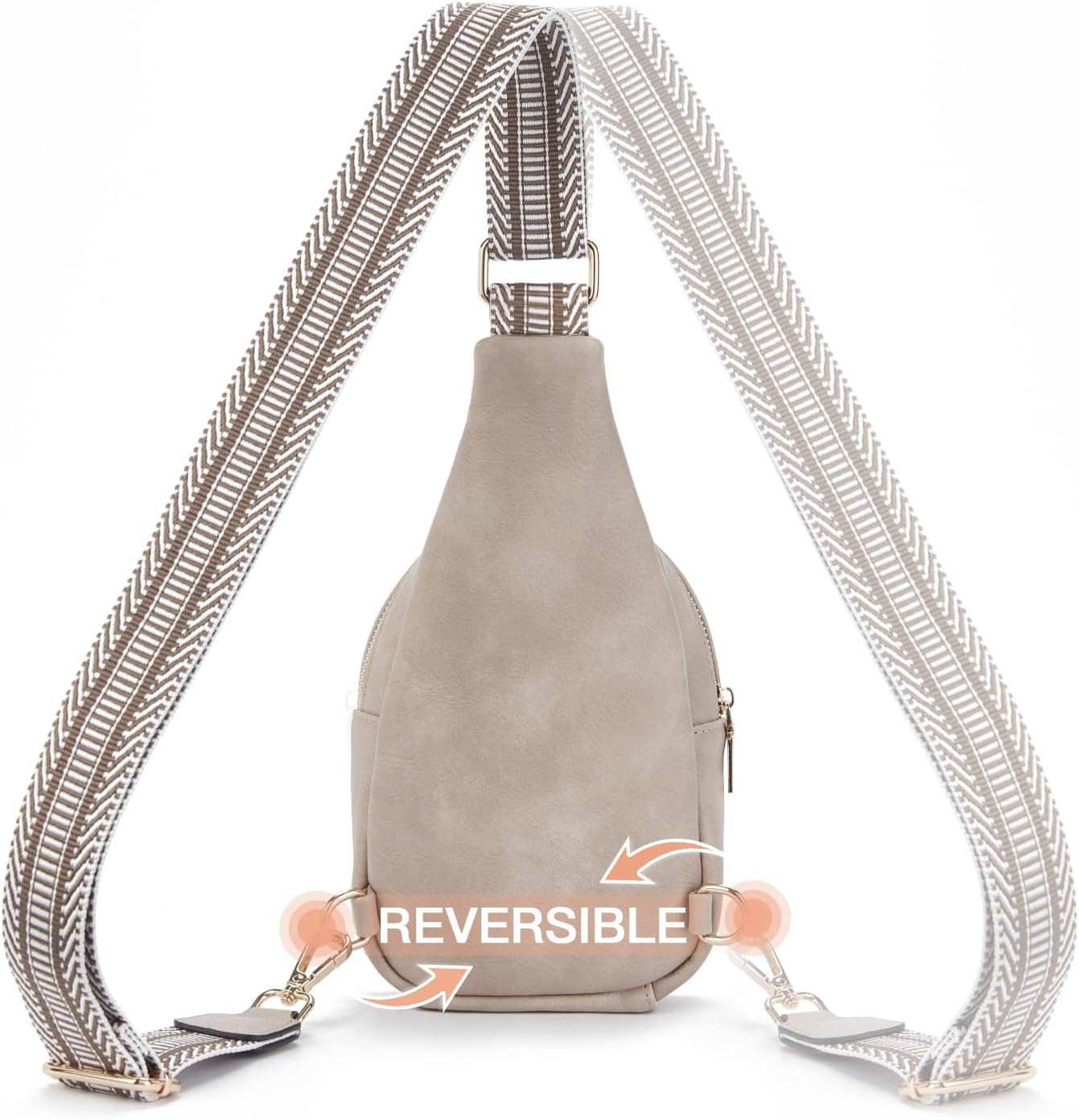 Telena Small Sling Bag for Women Leather Crossbody Fanny Packs Chest Bag for Women