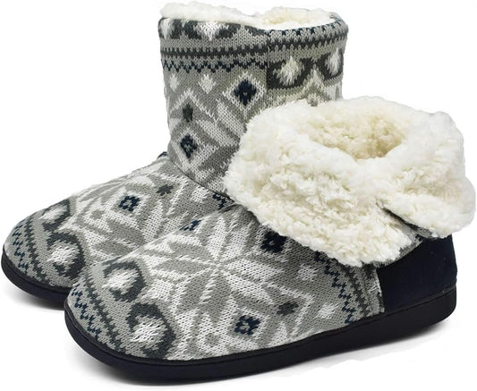 ONCAI Women's Slippers Comfort Knit Boots Winter Warm Outdoor Indoor Shoes