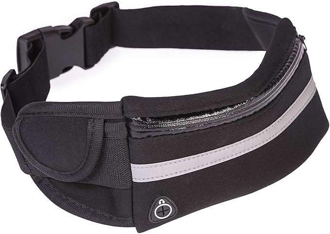 Armear Travel Belt Money Waist Pack - Hidden Waterproof Anti Theft Passport Security Fanny Pouch Wallet for Running Men Women
