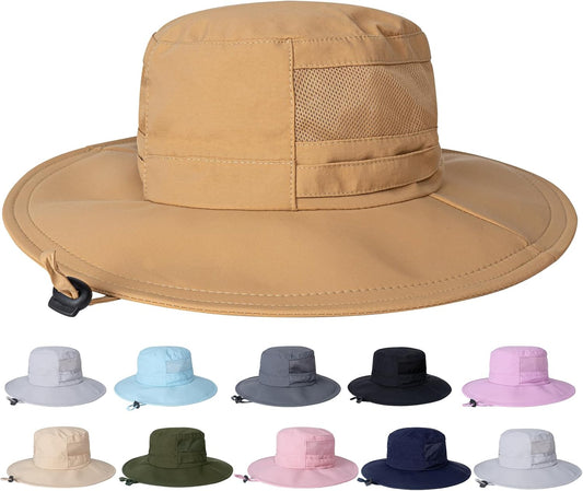 Sun Hat for Men/Women, UPF 50+ Fishing Hat,Waterproof Wide Brim Bucket Hat Foldable Boonie Hat for Hiking Garden Safari Beach