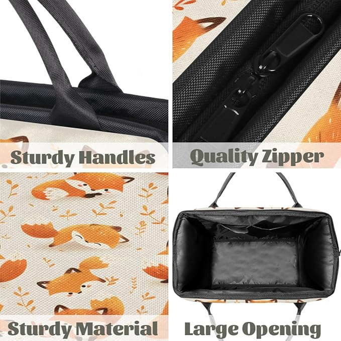 Fox Overnight Weekender Bag for Women Men Travel Duffel Bags Waterproof Luggage Carry on Sports Yoga Gym Bag