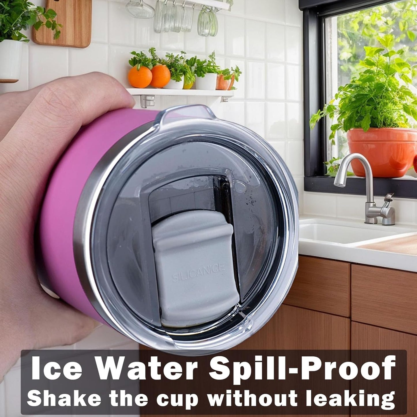 Spill Proof Peony Soft Touch Stainless Steel Reusable Insulated 20oz Tumbler With Lid Of MacSlider Tritan-Iced Cute Travel Durable Mugs - Dishwasher Safe Coffee Cups - Gifts for Women & Men - BPA-Free