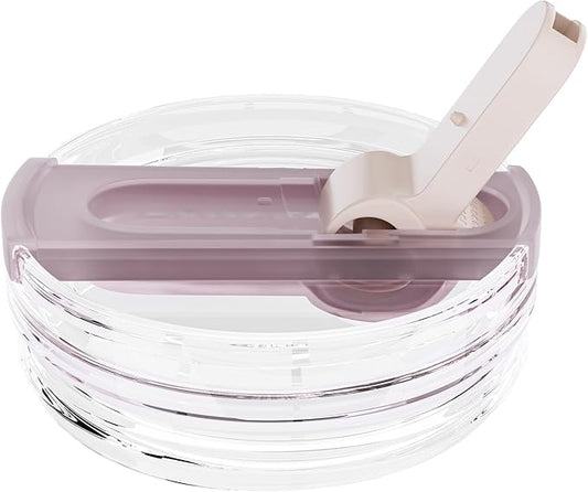 1 Pack Flip Straw Lid for Stanley 40 oz Quencher H2.0 & ProTour (Rose Quartz-1P)