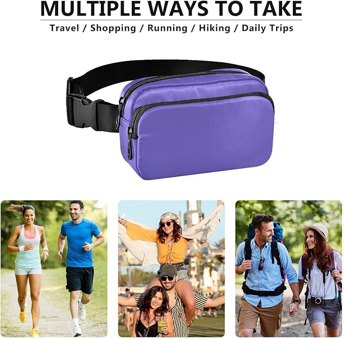 Fanny Pack for Women Men Water Resistant Fashion Waist Packs with Adjustable Strap Belt Bag for Travel Workout Jogging Hiking Slate Blue