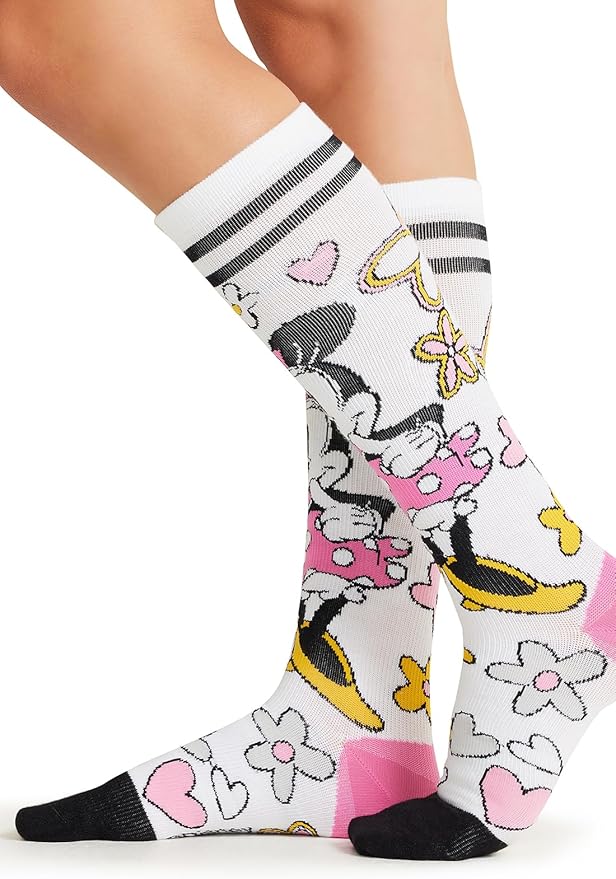 Cherokee Women's 10-15mmHg Compression Socks – Fun Print Knee Highs with Light Support, Soft Feel - PRINTSUPPORT