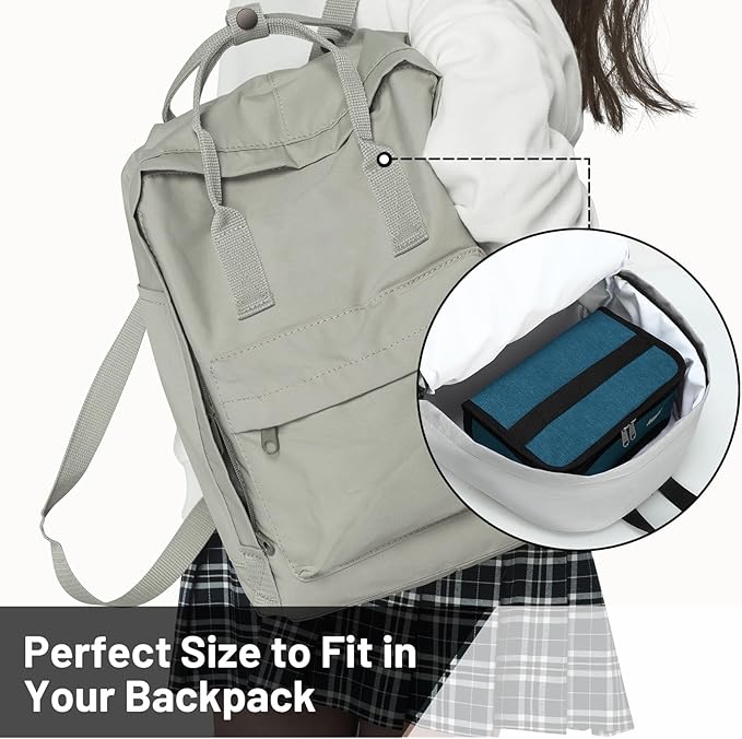 MIER Small Lunch Bag for Kids & Adults Compact Insulated Lunch Box Portable Thermal Mini Cooler for Work School Travel, Ocean Depths