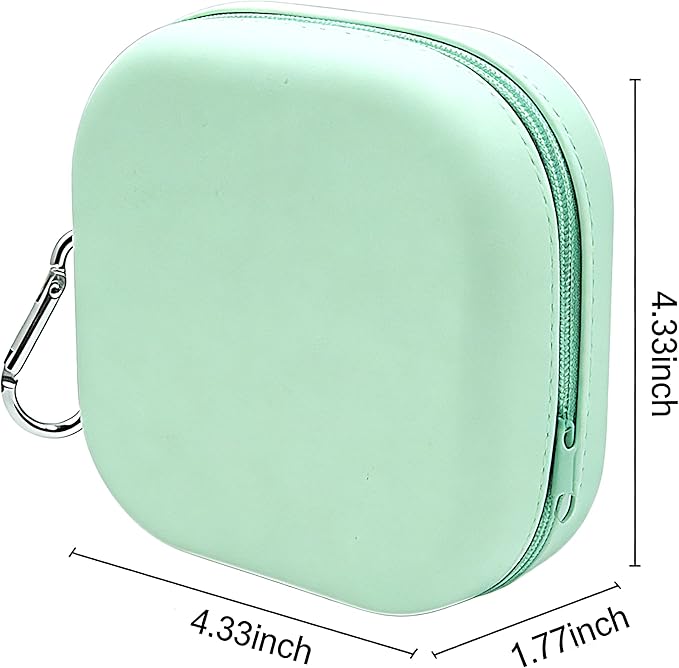 ZBBOPQ Portable Dog Bowl, Collapsible 2-in-1 Travel Dog Bowls with Carabiner Clip, Silicone Double Pet Food and Water Dish for Outdoor Camping and Hiking (Green)