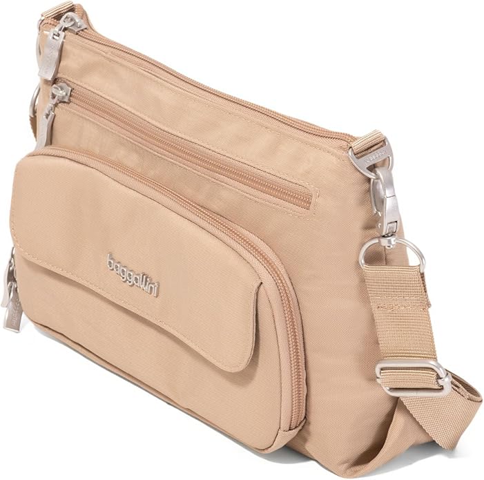 Baggallini Original Everyday 11x7.5 Crossbody Bags Rfid Protected Lightweight Nylon Zippered Travel Purse