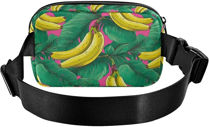 Tropical Bananas Fanny Pack for Women Men Water Resistant Fashion Waist Packs with Adjustable Strap Belt Bag for Travel Workout Jogging Hiking 21219746