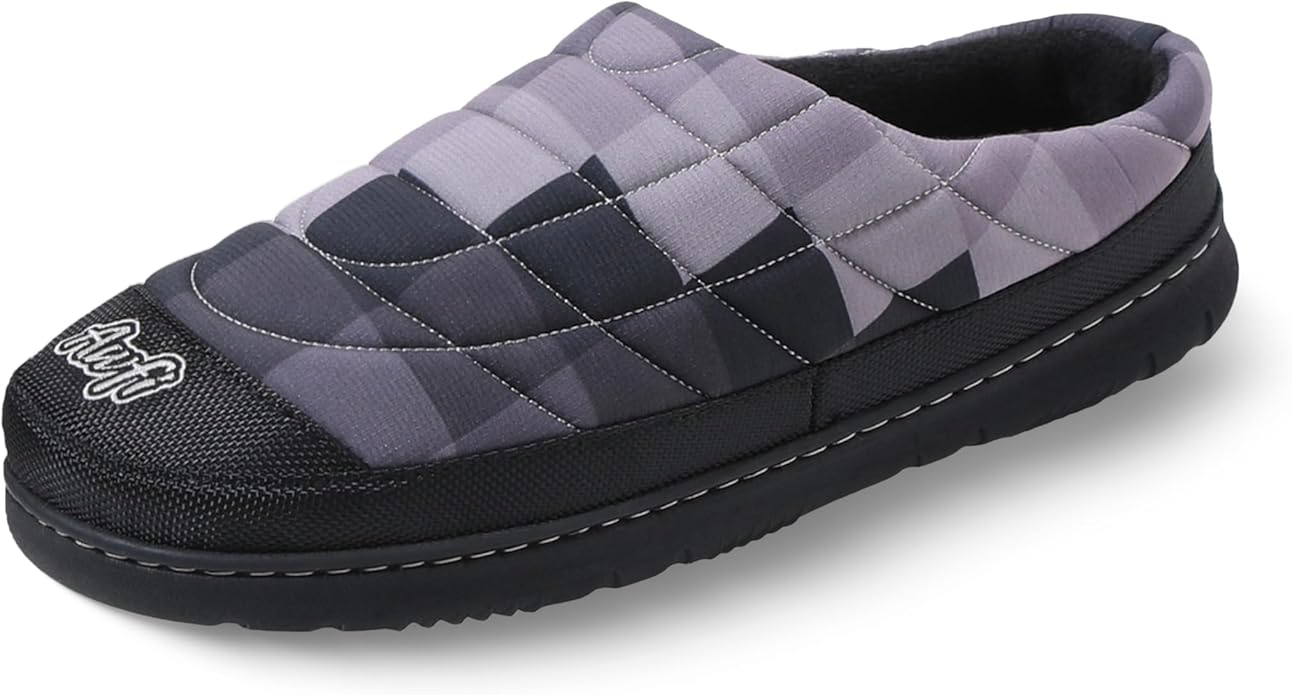 Mens Slip On Slippers Coolmax® Two Tone Comfy Slipper Memory Foam Slippers Indoor Outdoor Men's House Shoes Loafers Camping Slipper Two Styles | Moisture-wicking | Breathable