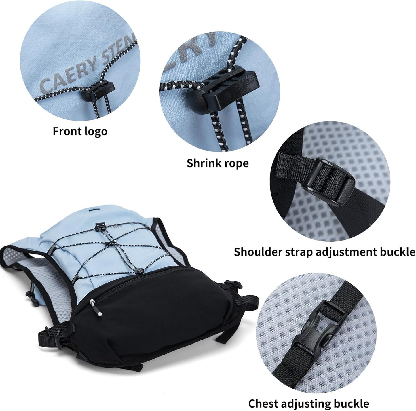 Hydration Backpack, Water Backpack, Women's Running Vest, Running Backpack with Water Bag, Lightweight Hiking Backpack, Men's Cycling Backpack