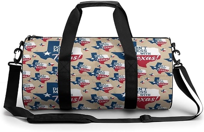 Travel Sports Lightweight Carry On Bag Dont Mess with Texas Vintage Retro Flag Weekender Overnight Bag Dance Sports Gymnastics Bags for Men Women
