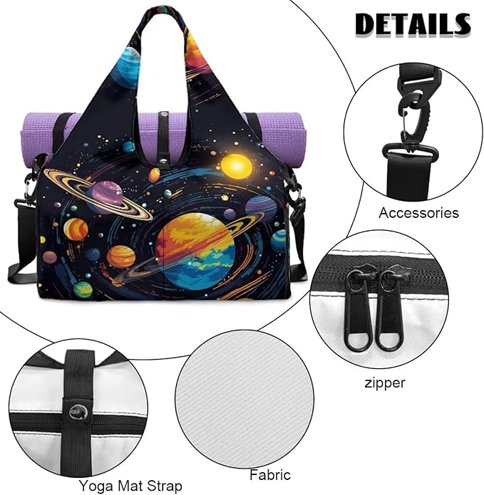 Mens Travel Bag with Shoe Compartment, Mens Gym Bag with Wet Dry Pocket, Double Zipper, Lightweight Sports Bag for Office Weekend Travel Shopping