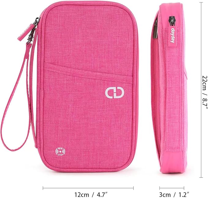 P.travel Family Passport Holder RFID Blocking Travel Document Organizer, Waterproof Passport Wallet for Women Men, Lightweight Passport Case for Boarding Pass, Cards, ID & Travel Essentials