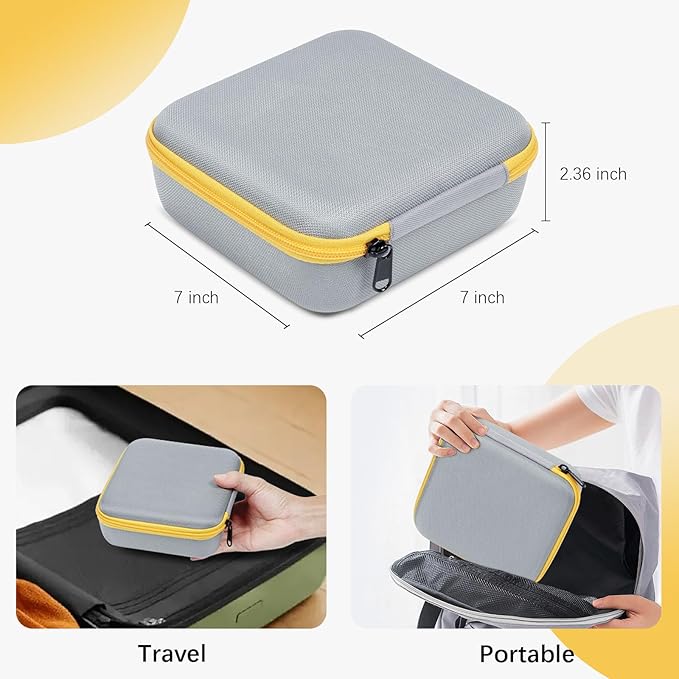 Travel Sunglasses Organizer Case with 5 Adjustable Slots, Multiple Pairs Eyeglass Portable Eyewear Box for Men Women