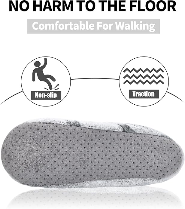 DICUIRD Women's Ballerina Slippers Lightweight House Slippers with Stretchable Heel Design
