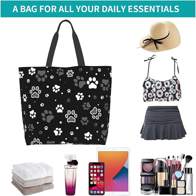 Tote Bag for Women Large Beach Bag Reusable Grocery Bags Handbag for Travel Shopping