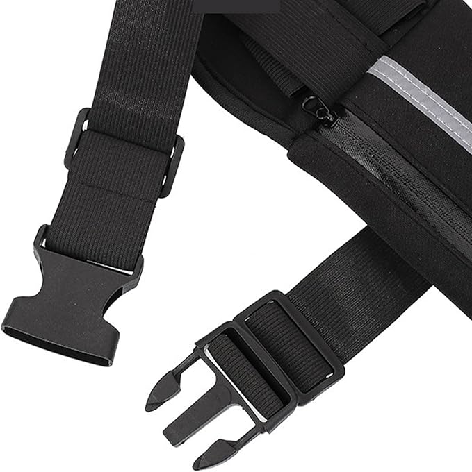 Anti-theft Invisible Waist Bag, Ultra-Slim Money Belt Passport Holder Secure Hidden Travel Wallet with RFID Blocking (Black)