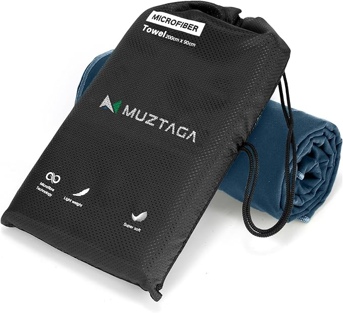 Microfibre Towel Extra Large for Beach, Travel, Swimming, Bath– Quick Dry, Ultra Compact, Sand Free, Lightweight & Super Absorbent(Navy Blue,78x35 in)