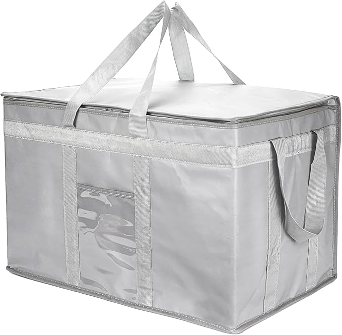 Yalin XXXL Large Insulated Cooler Bag, Styrofoam Cooler of Keep Food Hot or Cold, Reusable Double Zipper Food Delivery Bag for Grocery Shopping, 23" W x 15" H x 14" D