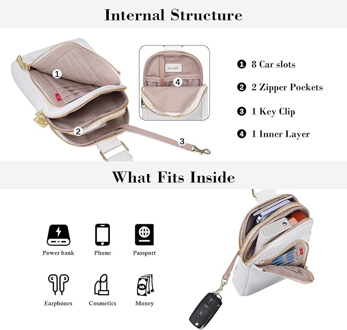 Haytijoe RFID Anti-Theft Sling Bag for Women, Small Crossbody Travel Purse with Locking Zippers, Lightweight Everyday Bag