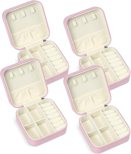 Travel Jewelry Case, Travel Jewelry Box, Mini Jewelry Travel Case, Jewelry Organizer Case, Portable Small Jewelry Organizer Storage Boxes - Best Gift for Women Girls.