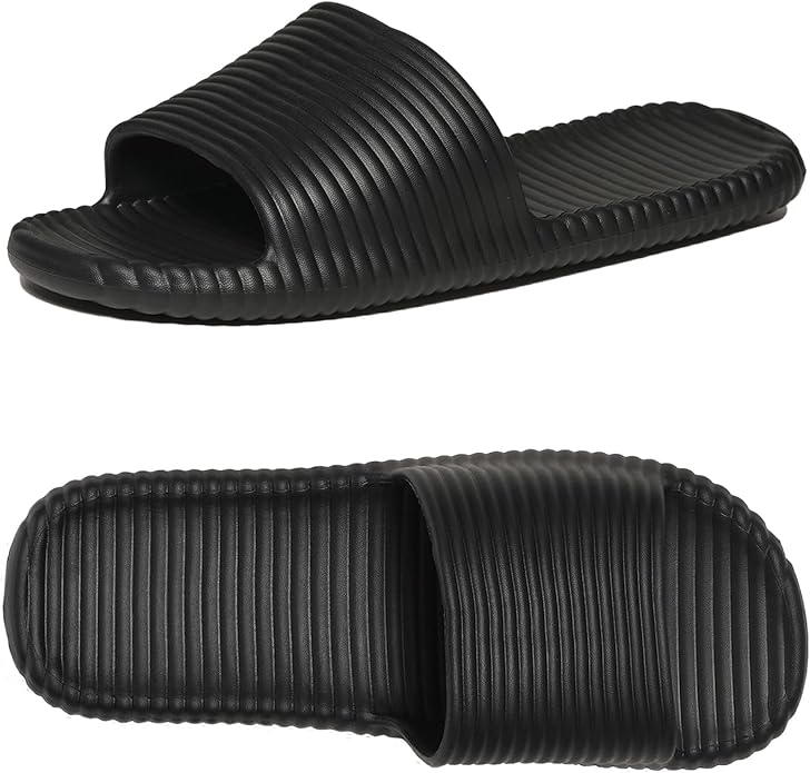 Shower Shoes for Women's Men's Home Slides Quick Drying Non-Slip Indoor Outdoor Slipper for Spa Gym Pool Beach Sandal