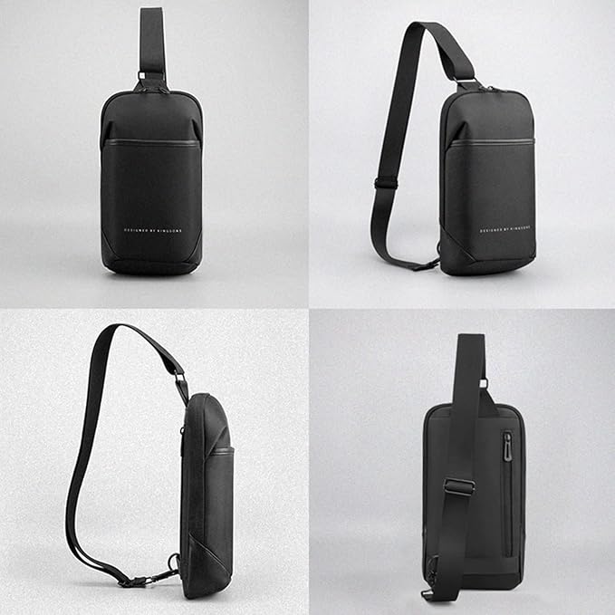 Kingsons Small Crossbody Bag Sling Bag for Men Women Waterproof Chest Pack with Anti Theft Pocket, Casual Daily Daypack Shoulder Bag for Running Travel Cycling Hiking