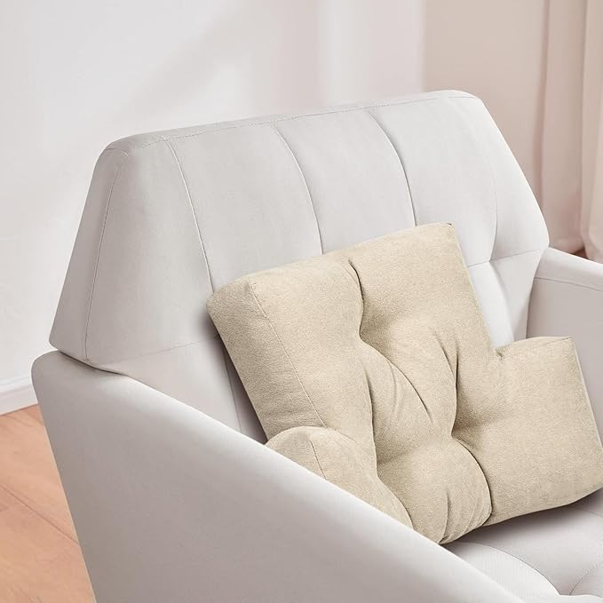 TANYOO Back Pillow for Recliner Lumbar Support Pillow Soft and Fluffy Back Support Cushion Thick Lumbar Cushion for Chairs, Recliners,Sofa, Couch and Bed for Pain Relief Beige
