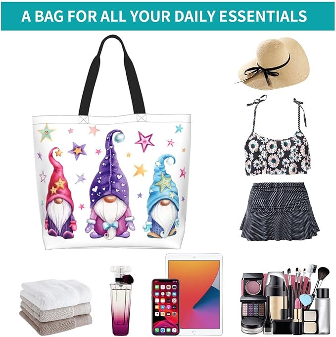 Tote Bag for Women Large Beach Bag Reusable Grocery Bags Handbag for Travel Shopping