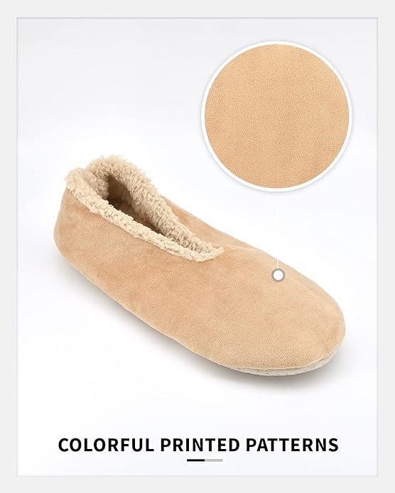 Panda Bros Slipper Socks for Women Grippers, Fuzzy Cozy Fleece Slipper Socks, Soft, Warm House Slippers