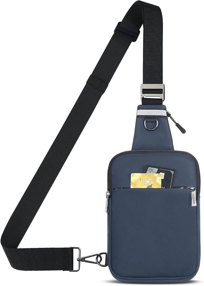 VADOO Crossbody Bags for Women, Small Sling Bag for Men Multi Pocket Chest Bag with RFID Blocking &Waterproof for Travel Gym