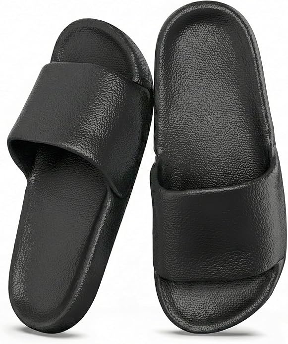 Shower Shoes for Women & Men - Non-Slip House Slippers - Cloud Comfort Slides - Quick-Dry, Arch Support - Perfect for Bathroom, Beach, Pool, Travel