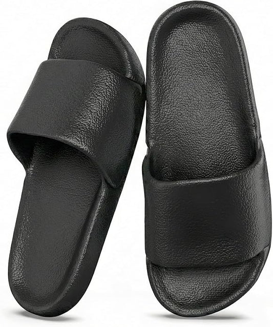 Shower Shoes for Women & Men - Non-Slip House Slippers - Cloud Comfort Slides - Quick-Dry, Arch Support - Perfect for Bathroom, Beach, Pool, Travel