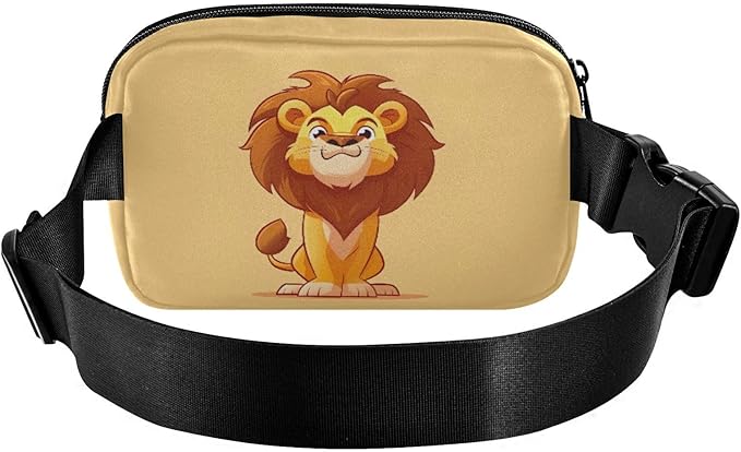 Kawaii Lion Fanny Pack for Women Men Water Resistant Fashion Waist Packs with Adjustable Strap Belt Bag for Travel Workout Jogging Hiking 21218805