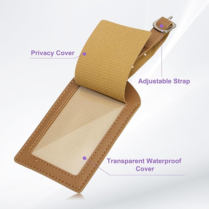 PATIKIL Passport Holder for Travel, Initial Passport Cover and Luggage Tag Set with Alphabet Chenille Letter Patch Travel Wallet Bag Suitcase Identifier for Women Family Travel Brown F