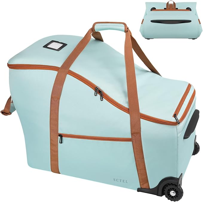 Car Seat Travel Bag for Airplane Compatible with Most Infant Car Seats, Padded Car Seat Cover Bag, Carseat Gate Check Bag for Road Travel