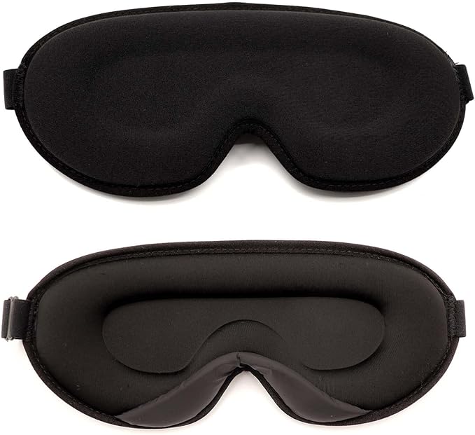 3D Sleep Eye Mask, Zero Eye Pressure Soft Breathable Night Mask - Opaque Travel-Friendly Side-Sleep Eye Mask