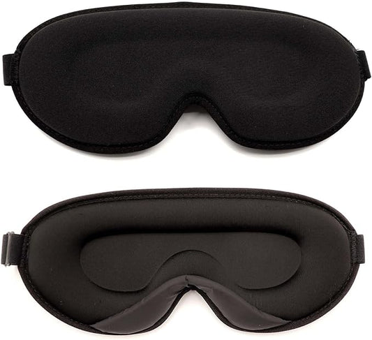 3D Sleep Eye Mask, Zero Eye Pressure Soft Breathable Night Mask - Opaque Travel-Friendly Side-Sleep Eye Mask